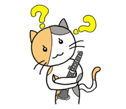 Clarinet Kitty sticker #1745688