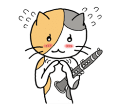 Clarinet Kitty sticker #1745690