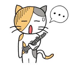 Clarinet Kitty sticker #1745692