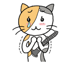 Clarinet Kitty sticker #1745693