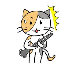 Clarinet Kitty sticker #1745694