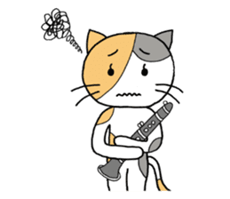 Clarinet Kitty sticker #1745695