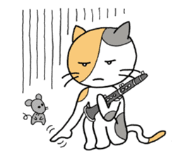 Clarinet Kitty sticker #1745697