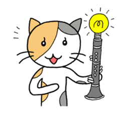 Clarinet Kitty sticker #1745698