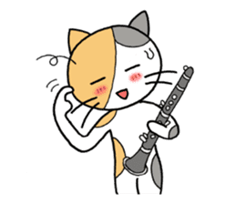 Clarinet Kitty sticker #1745699