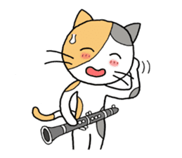 Clarinet Kitty sticker #1745701