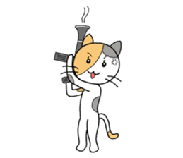 Clarinet Kitty sticker #1745703
