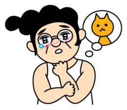 Pompadour man deluxe sticker #1745910