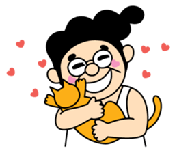 Pompadour man deluxe sticker #1745911