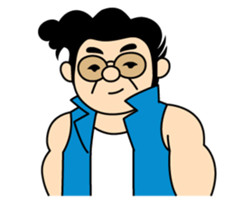 Pompadour man deluxe sticker #1745928