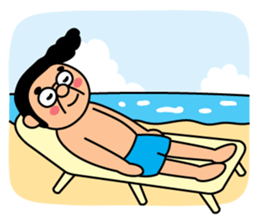 Pompadour man deluxe sticker #1745934