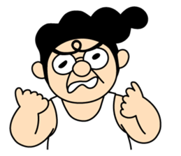 Pompadour man deluxe sticker #1745937