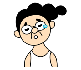 Pompadour man deluxe sticker #1745941