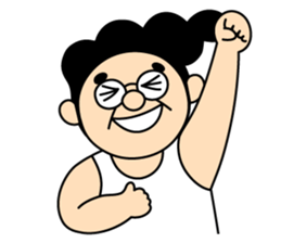 Pompadour man deluxe sticker #1745943