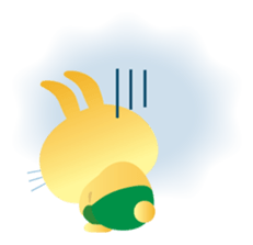 " The Rabbit " who works sticker #1746398