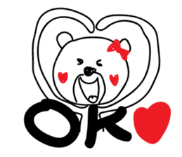 Flirts polar bear! Ms. Shiro-ko sticker #1746587