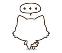 White cat world sticker #1748235