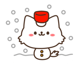 White cat world sticker #1748256