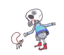 Skeleton Uhbe-san  (2) sticker #1750186