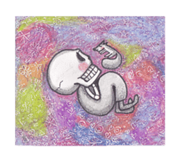 Skeleton Uhbe-san  (2) sticker #1750193