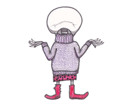 Skeleton Uhbe-san  (2) sticker #1750198