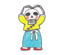 Skeleton Uhbe-san  (2) sticker #1750218