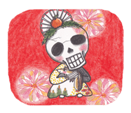 Skeleton Uhbe-san  (2) sticker #1750224