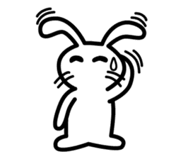 Polite white rabbit sticker #1750432