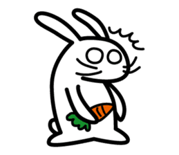 Polite white rabbit sticker #1750452