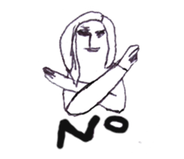 white x black sticker sticker #1750908