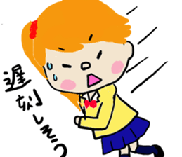 High school girl and warden sticker #1752185