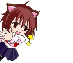 Tsundere Girl Amamiya Momo with Necomimi sticker #1753226