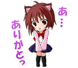 Tsundere Girl Amamiya Momo with Necomimi sticker #1753227