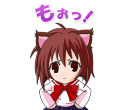 Tsundere Girl Amamiya Momo with Necomimi sticker #1753232