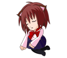 Tsundere Girl Amamiya Momo with Necomimi sticker #1753239