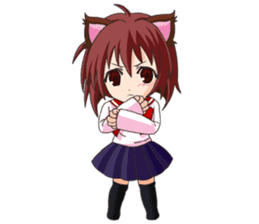 Tsundere Girl Amamiya Momo with Necomimi sticker #1753240