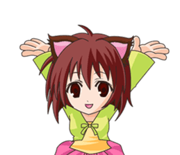 Tsundere Girl Amamiya Momo with Necomimi sticker #1753244