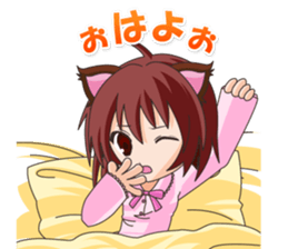 Tsundere Girl Amamiya Momo with Necomimi sticker #1753249