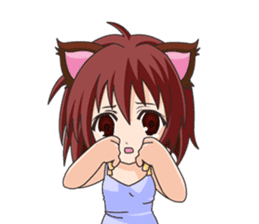 Tsundere Girl Amamiya Momo with Necomimi sticker #1753256