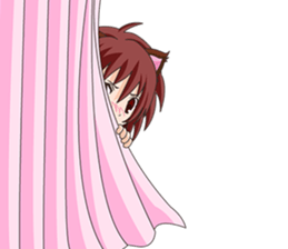 Tsundere Girl Amamiya Momo with Necomimi sticker #1753257