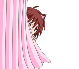 Tsundere Girl Amamiya Momo with Necomimi sticker #1753257