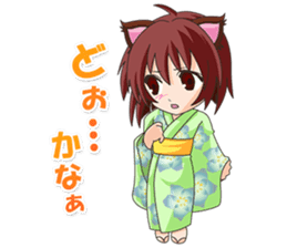 Tsundere Girl Amamiya Momo with Necomimi sticker #1753259