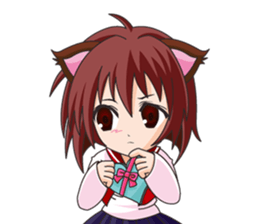 Tsundere Girl Amamiya Momo with Necomimi sticker #1753262