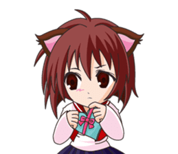 Tsundere Girl Amamiya Momo with Necomimi sticker #1753262