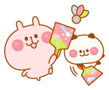 Animals in New year / End of year sticker #1753381