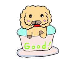 Cup poodle sticker sticker #1754301