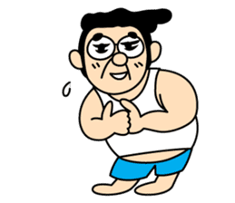 Funny Pompadour Man sticker #1756469