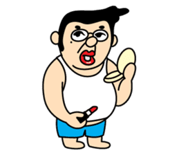 Funny Pompadour Man sticker #1756486