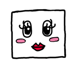 Faces and expressions square Face sticker #1757106