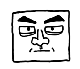 Faces and expressions square Face sticker #1757107